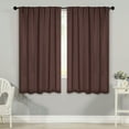 thumbnail image 1 of BNM Solid Blackout Back Tab Curtains, Set of 2, 52" x 63", Cappucino, 1 of 11
