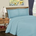 thumbnail image 1 of BNM Solid Cotton Blend Duvet Set, Twin, Light Blue, 1 of 4