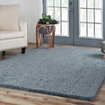 thumbnail image 1 of BNM Solid Indoor Shag Runner or Area Rug, 8' x 10', Blue, 1 of 7