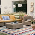 thumbnail image 1 of BNM Stripe Indoor Outdoor Area Rug, 6' x 8' 10", Cream, 1 of 8
