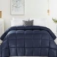 thumbnail image 1 of BNM Striped Comforter Down Alternative Bedding, King, Navy Blue, 1 of 12