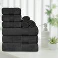 thumbnail image 1 of BNM Turkish Cotton Heavyweight 9 Piece Towel Set, Black, 1 of 5