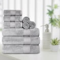 thumbnail image 1 of BNM Turkish Cotton Heavyweight 9 Piece Towel Set, Gray, 1 of 5