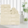thumbnail image 1 of BNM Turkish Cotton Heavyweight 9 Piece Towel Set, Ivory, 1 of 5