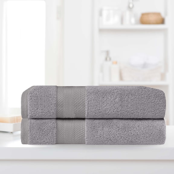 BNM Turkish Cotton Heavyweight Bath Sheet Set, Gray