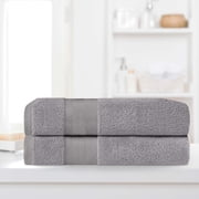 BNM Turkish Cotton Heavyweight Bath Sheet Set, Gray