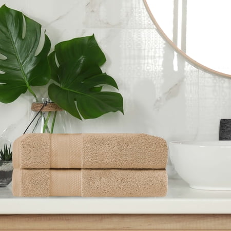 BNM Turkish Cotton Heavyweight Bath Towel Set, Hazelnut