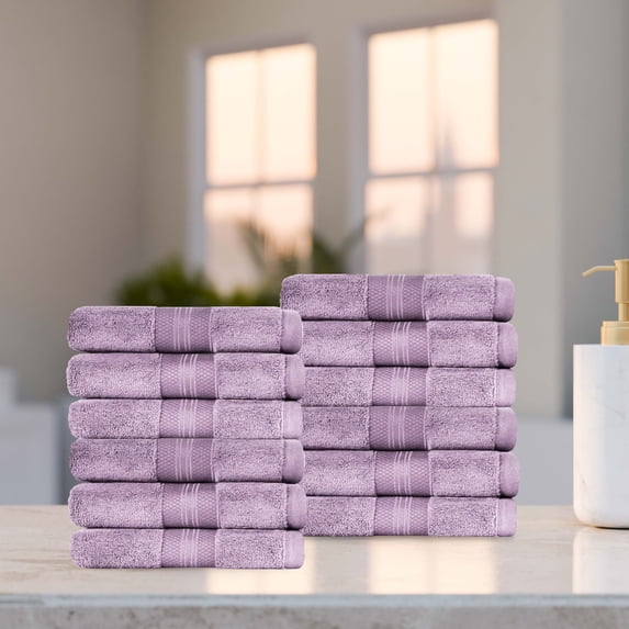 BNM Turkish Cotton Heavyweight Face Towel Set, Wisteria