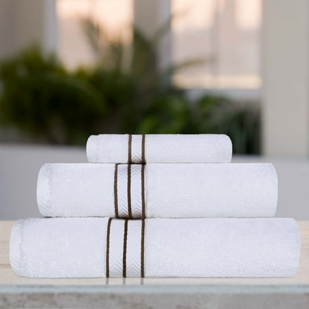 BNM Turkish Cotton Luxury 3 Piece Towel Set, Latte