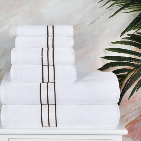 BNM Turkish Cotton Luxury 6 Piece Towel Set, Latte