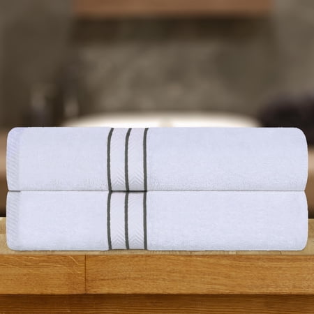 BNM Turkish Cotton Luxury Bath Sheet Set of 2, Charcoal