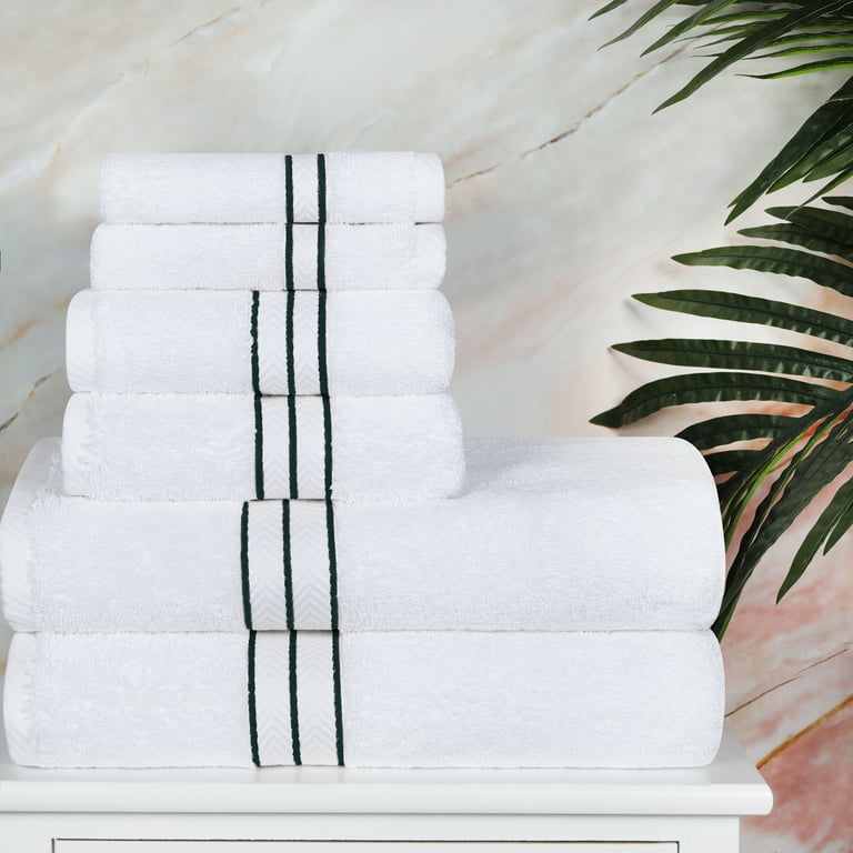 BNM Turkish Cotton Luxury Hotel 6 Piece Towel Set, Teal