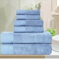 thumbnail image 1 of BNM Turkish Cotton Solid Towel Set of 6, Pacific Blue, 1 of 6