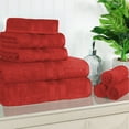 thumbnail image 1 of BNM Ultra-Soft Cotton 8 Piece Assorted Towel Set, Black, Maroon, 1 of 9