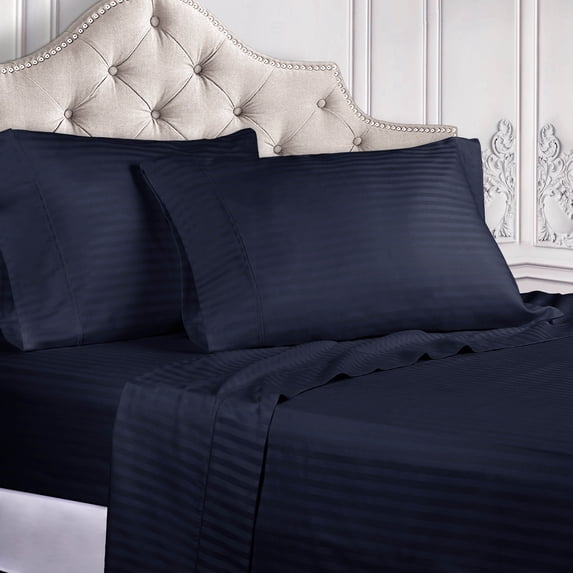 BNM Ultra Soft Deep Pockets 400 Thread Count Egyptian Cotton Stripe Sheet Set