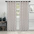 thumbnail image 1 of BNM Venetian Damask Jacquard Curtains, Set of 2, 52" x 108", Brass, 1 of 5