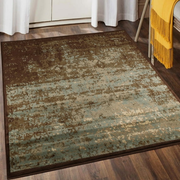 BNM Vintage Acid Wash Modern Ombre Gradient Indoor Runner or Area Rug
