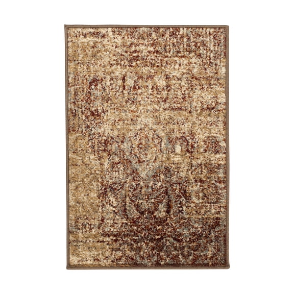 BNM Vintage Medallion Indoor Runner Rug, 2' x 3', Maroon