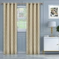 thumbnail image 1 of BNM Vintage Trellis Blackout Curtains, Set of 2, 52" x 96", Ivory, 1 of 7