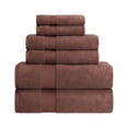 thumbnail image 1 of BNM Zero Twist Cotton 6 Piece Assorted Towel Set, Espresso, 1 of 4
