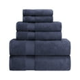 thumbnail image 1 of BNM Zero Twist Cotton 6 Piece Assorted Towel Set, Midnight Blue, 1 of 4