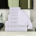 thumbnail image 1 of BNM Zero Twist Cotton 8 Piece Bathroom Towel Set, White, 1 of 11