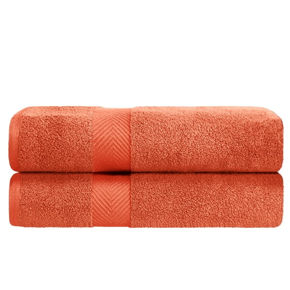BNM Zero Twist Cotton Bath Sheets Set of 2, Brick