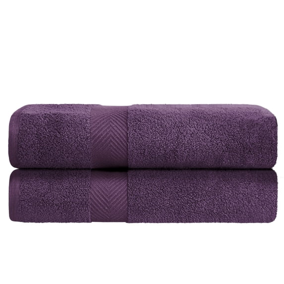 BNM Zero Twist Cotton Bath Sheets Set of 2, Grape Seed