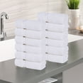 thumbnail image 1 of BNM Zero Twist Cotton Face Towel Washcloth Set of 12, White, 1 of 10