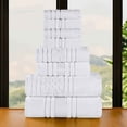thumbnail image 1 of BNM Zero Twist Cotton Floral 8 Piece Towel Set, White, 1 of 19