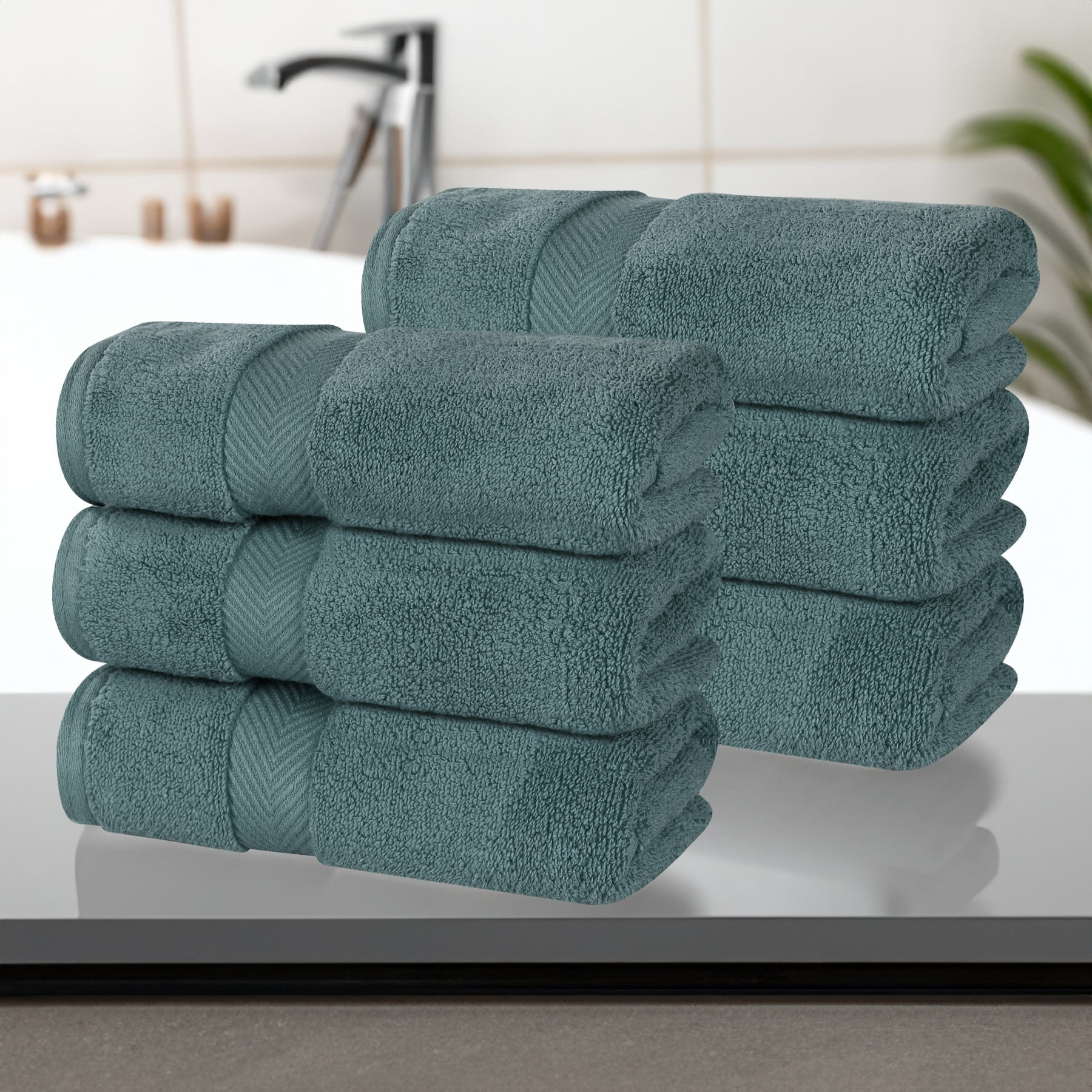 BNM Zero Twist Cotton 3 Piece Assorted Towel Set, Espresso 