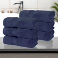 thumbnail image 1 of BNM Zero Twist Cotton Hand Towel Set of 6, Midnight Blue, 1 of 10