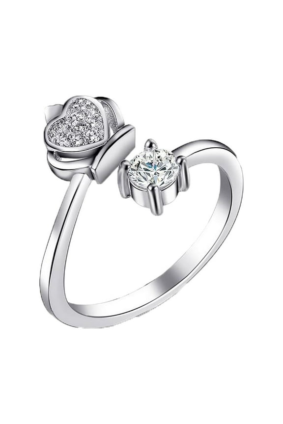 1/2/5PC Crochet Ring Adjustable Knitting Loop Ring Finger Yarn Guide Braiding Tension Rings for Crocheting Finger Crochet Ring Accessories for Crafts Cat Yarn Ring for Women