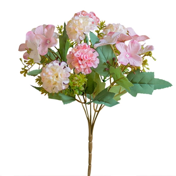 BNNG 1 Bunches Of Artificial Roses Plastic Silk Flower Suitable For Plant Decoration Of Family Hotel Wedding Elegant Artificial Flower Vase Set Artificial Flower Wreath With Berries For Front Door