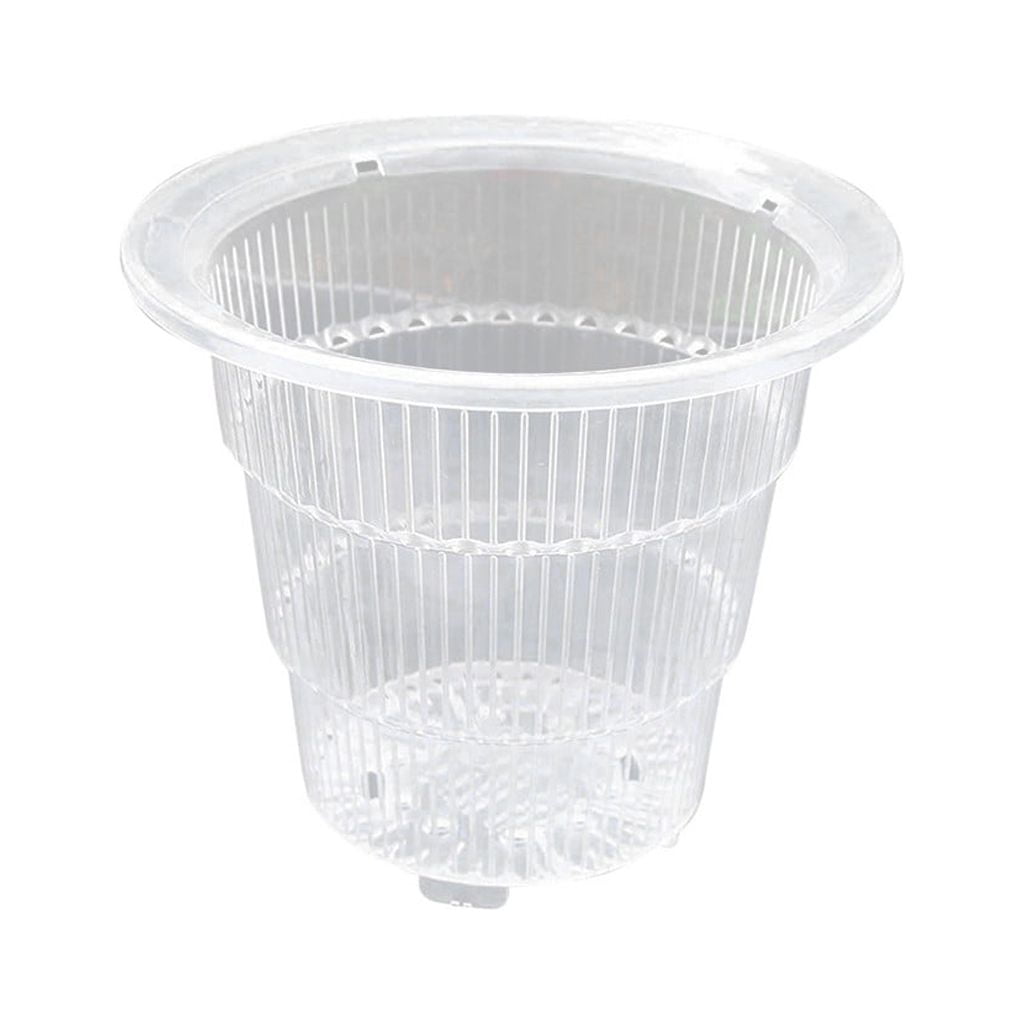 BNNG 10/12/15cm Orchid Clear Flower Pot Plastic Slotted Breathable ...