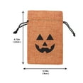 thumbnail image 1 of BNNG 1pc Linen Bag, Halloween Linen Gift Bag, Candy Bag Toy Storage Bag For Kids Party Burlap Gift Bags with Double Jute Drawstrings Candy Pouch Halloween Linen Jute goodies Candy Bags With Drawstring, 1 of 2