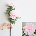 thumbnail image 1 of BNNG 2 Bouquets Artificial Peonies Dark Pink Light Pink Peony Flowers Of Peony Branches For Wedding Home Office Party Decoration Table Centerpieces Silk Floral Stems Faux Floral Wreaths, 1 of 9