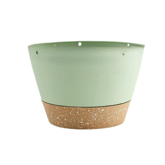 BNNG 2 Pack 10 Inch Plastic Green Hanging Planters With 3 Hooks Hanging Pot Basket With Hole For Garden Home Self Watering Planters Plastic Flower Pots, Planters for Indoor Plants, Succulents