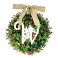 thumbnail image 1 of BNNG 2024 New Last Name Year Round Front Door Wreath with 26 Initial Letter Welcome Sign, Eucalyptus Garland, and Bow | Spring Wreaths for Front Door Decor | Outdoor Hanger Garland, 1 of 4