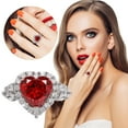thumbnail image 1 of BNNG 2024 New Ring Heart Ring Set With Diamonds Shining Ring Female Silver Blue Birthstone Ring for Women Beautiful Wedding Gifts for Women for Her Birthday Gifts, 1 of 5
