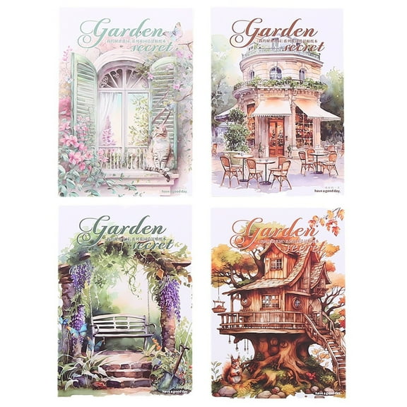 BNNG 20pcs Botanical Scrapbook Stickers for Adults - Vintage Flower/Butterfly Design Window Cling Decals, Garden Theme Journaling Supplies for Bullet Journals & DIY Albums‌