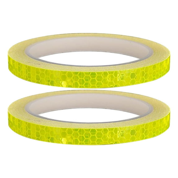 BNNG 2PC Luminous Equipment Stickers Reflective Tapes Safety Reflective Warning Stickers, Waterproof Outdoor Bike Rim Reflector Tape, Thin Reflective Sticker Rolls for Bikes, Motorcycle Decoration