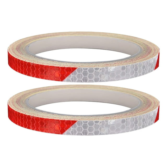 BNNG 2PC Luminous Equipment Stickers Reflective Tapes Safety Reflective Warning Stickers, Waterproof Outdoor Bicycle Rim Reflector Tape, Thin Reflective Sticker Rolls for Bikes, Motorcycle Decoration