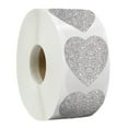 thumbnail image 1 of BNNG 300Pcs Heart Shaped Stickers Roll Glitter Heart Sticker for Valentine's Day Wedding Envelopes Self Adhesive Love Labels Party Decorations Teachers Supplies Anniversaries Decorative Label, 1 of 8