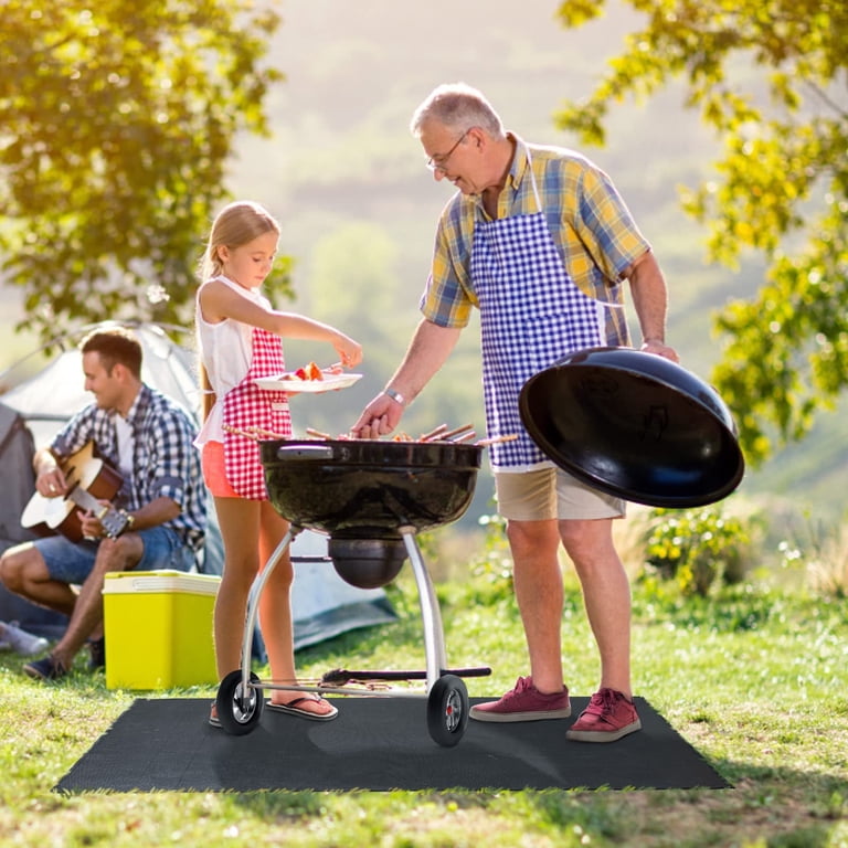 50x36 Inch Double-Sided Fireproof Grill Mat - Silicone Under Grill Pad