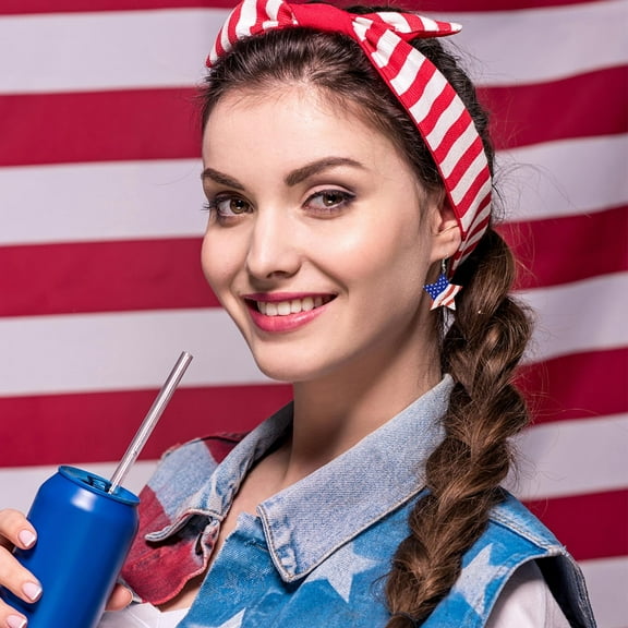 BNNG 4th of July Patriotic Earrings Independence Day Earrings American Flag Earrings for Women Fourth of July Patriotic Stud Earrings USA Independence Day Patriots 4th of july Jewelry Gifts