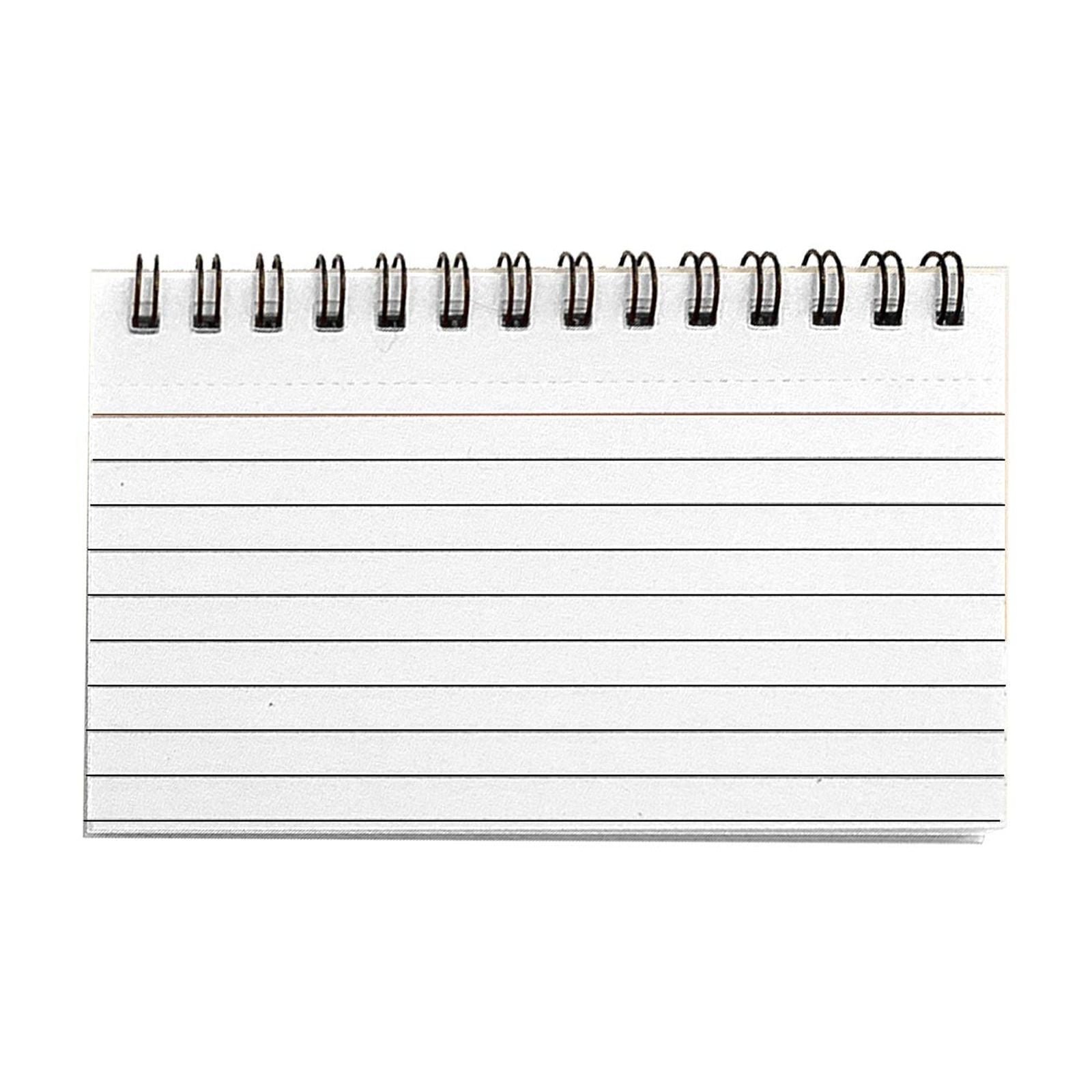 BNNG 50 Sheets Index Cards with Ring, 3x5 Inch Spiral Bound Flashcards ...