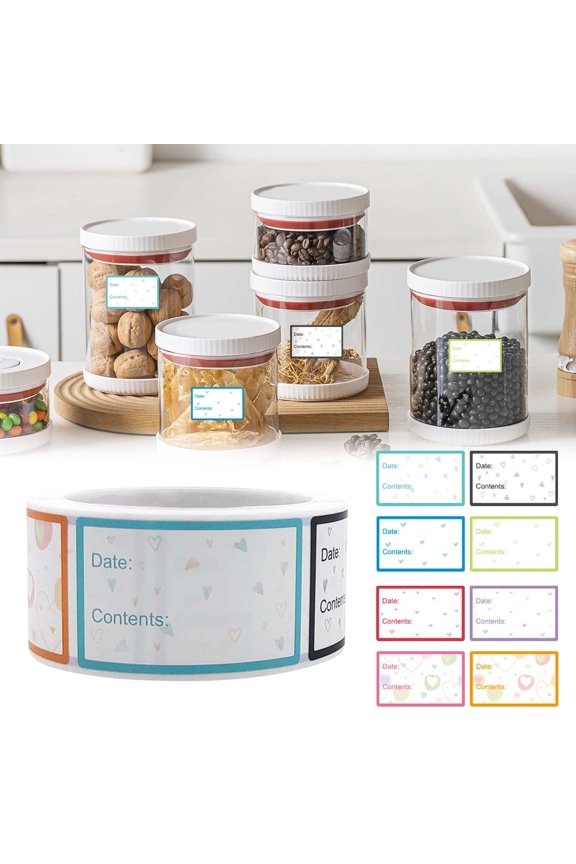 500 Pcs Day of Week Label Food Label Monday Through Sunday Management Inventory Sticker Removable Weekly Self Adhesive Date Dot Sticker for Restaurant Kitchen Container