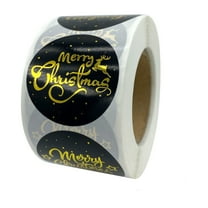 BNNG 500Pcs Christmas Sticker Roll, 500 Pcs Merry Christmas Stickers for Kids, Winter Holiday Round Labels Stickers for Gift Packing, Cards, Envelopes, Party Supplies Christmas Stickers Roll
