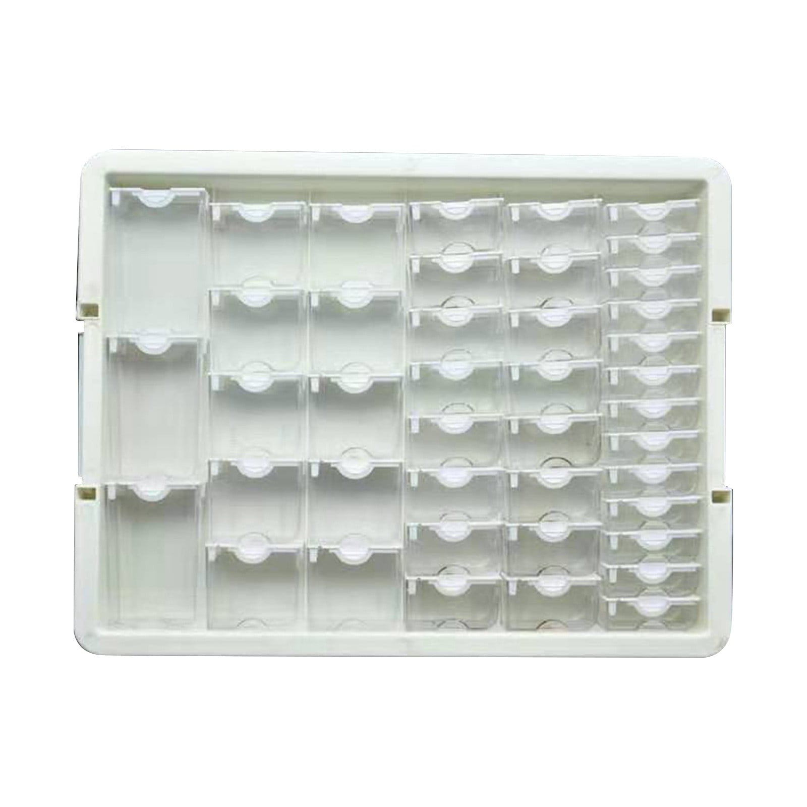 BNNG 5d Diamond Painting Embroidery DIY Tool Accessories Small Transparent Case Square Bottle for Diamond Drill Storage, Removable Clear Plastic Painting Drill Organizer with Snap Shut Lid
